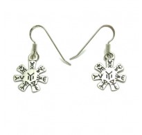 E000682 Sterling silver earrings solid 925 Old Bulgarian symbol  Empress